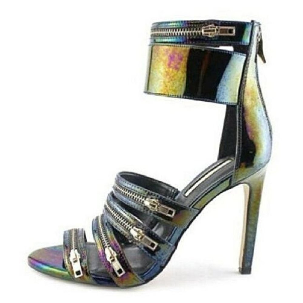 BCBGeneration Black Casey Sexy Metallic Shimmer Party Heels Shoes 6.5 NEW IN BOX - Picture 7 of 11